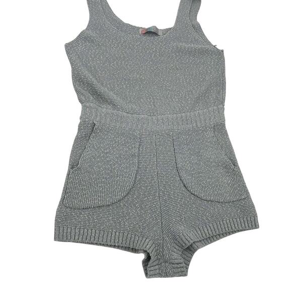 Free People FP Beach Blue Romper 100% Cotton Natural Fibers Size Small - Picture 2 of 6